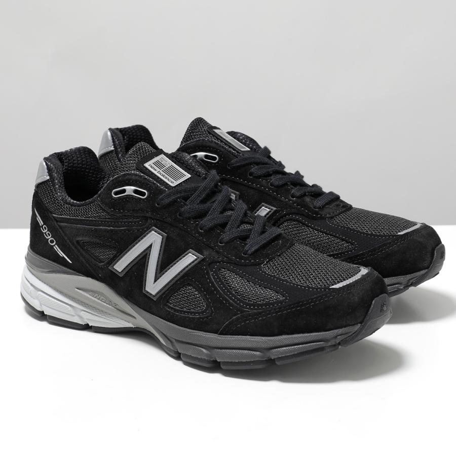New Balance ニューバランス スニーカー U990BL4 レディース ローカット スウェード × メッシュ Made in USA 990v4 Dウィズ シューズ 靴 ブラックの画像