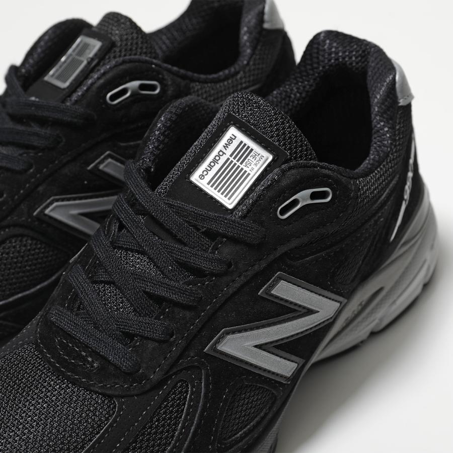 New Balance ニューバランス スニーカー U990BL4 メンズ ローカット スウェード × メッシュ Made in USA 990v4 Dウィズ シューズ 靴 ブラックの画像