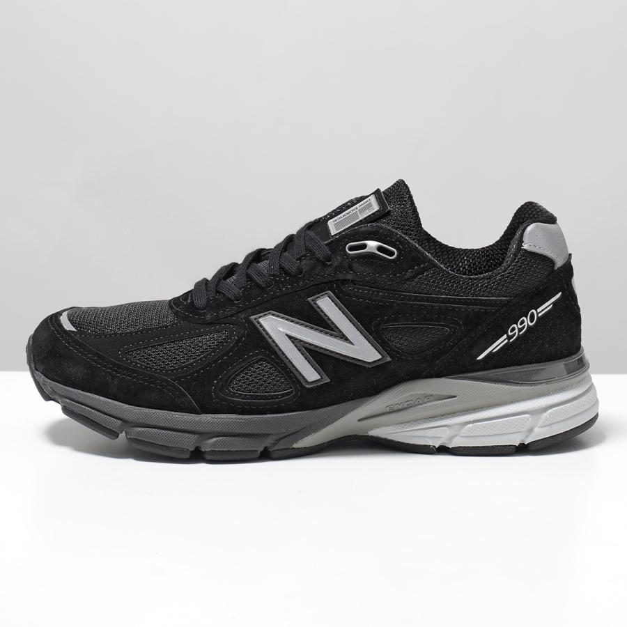 New Balance ニューバランス スニーカー U990BL4 メンズ ローカット スウェード × メッシュ Made in USA 990v4 Dウィズ シューズ 靴 ブラックの画像