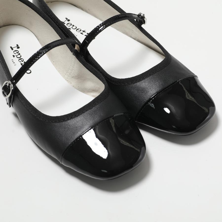 repetto レペット エナメル ストラップ パンプス 38 黒 repetto - レペット Repetto バレエシューズ エナメル フラット