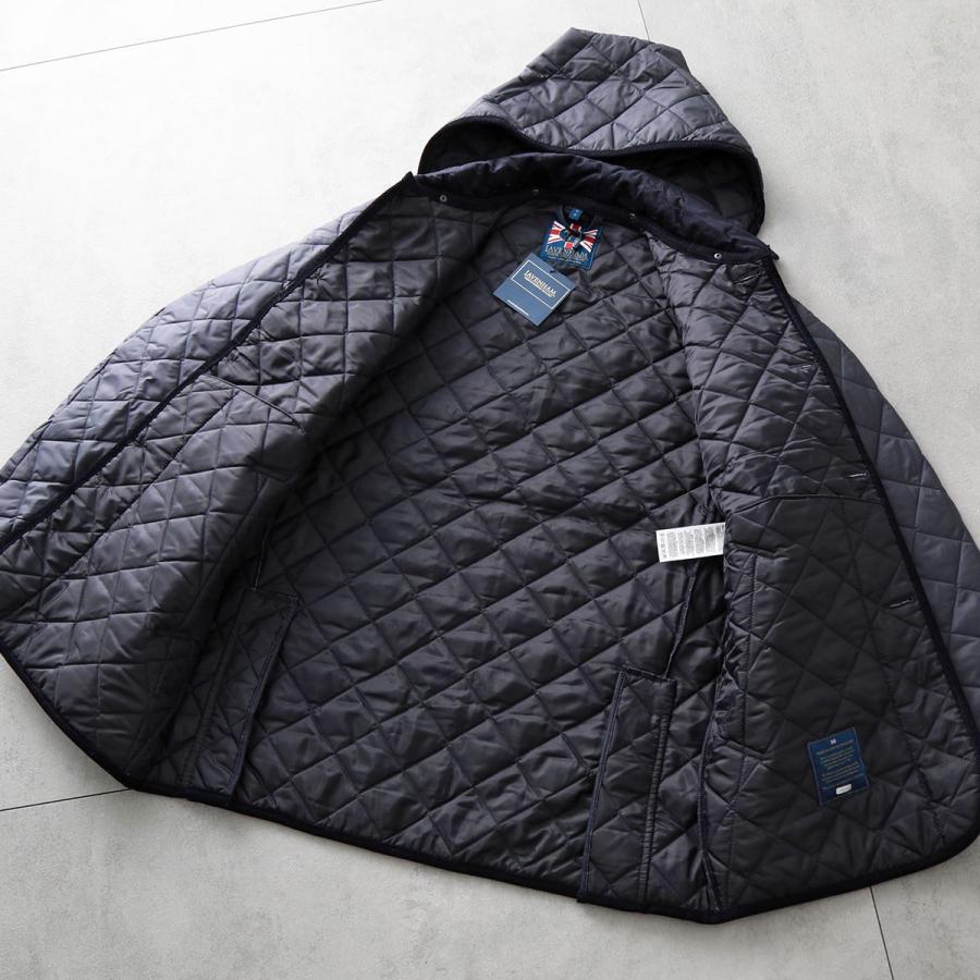 【訳あり-38のみ】LAVENHAM ラベンハム 中綿ジャケット DENSTON デンストン SLJ9004 メンズ フード付き キルティング G95/LAMP-BLACK-0060の画像
