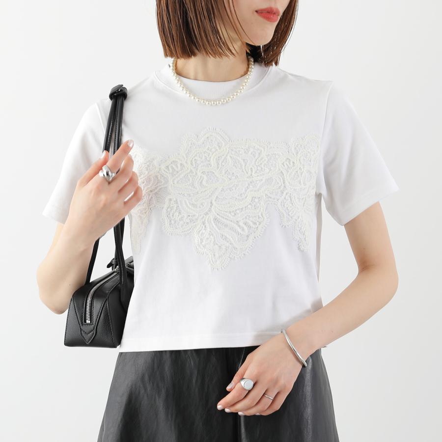 美品 ANAYI レースポロシャツ カットソー 半袖 ホワイト 38 ANAYI - アナイ ANAYI カットソー レース 半袖 38 M相当 白 ホワイト X