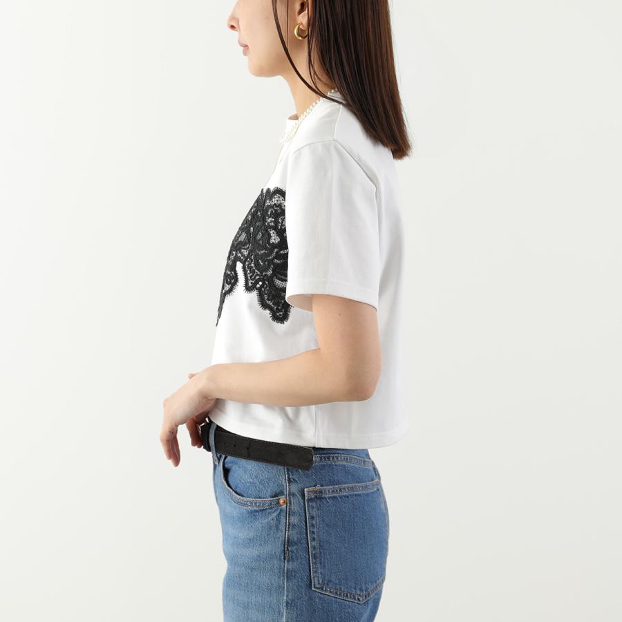 anana アナナ Tシャツ a16-011 レディース 半袖 レース カットソー コットン クルーネック カラー3色の画像
