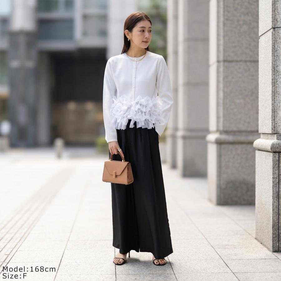 MUSEdeDeuxiemeClass：パールボタンカーデ¥39600 Mewl（ミュール） カーディガン M261-97027 レディース リボン