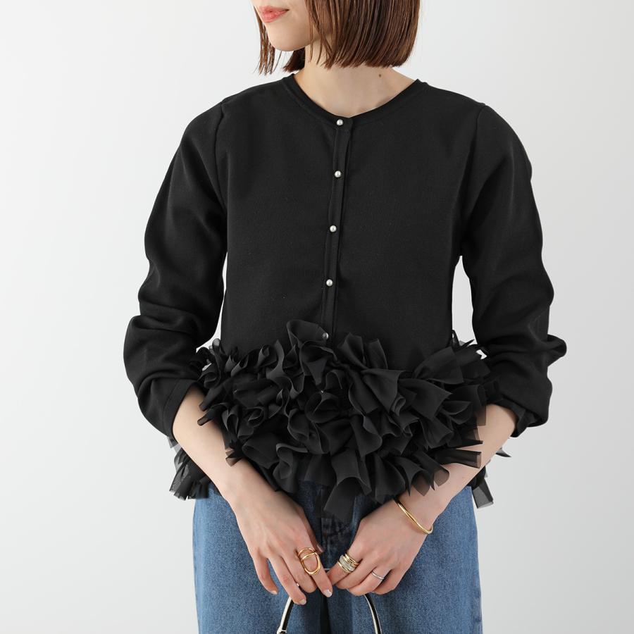 MUSEdeDeuxiemeClass：パールボタンカーデ¥39600 パールボタン配色カーディガン（5133178012） | Maglie le