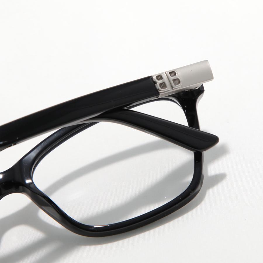 BALENCIAGA バレンシアガ メガネ BB0186O レディース ウェリントン型 セルフレーム フルリム 001/BLACK-BLACK-TRANSPARENT_12