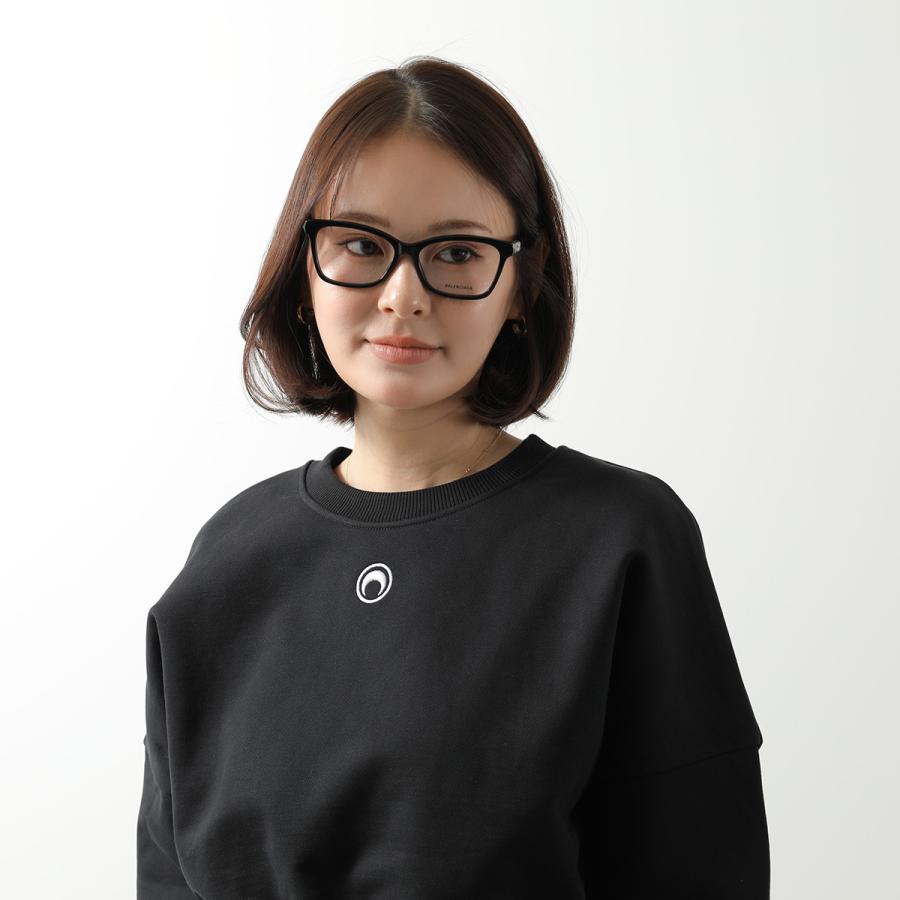 BALENCIAGA バレンシアガ メガネ BB0186O レディース ウェリントン型 セルフレーム フルリム 001/BLACK-BLACK-TRANSPARENT_2