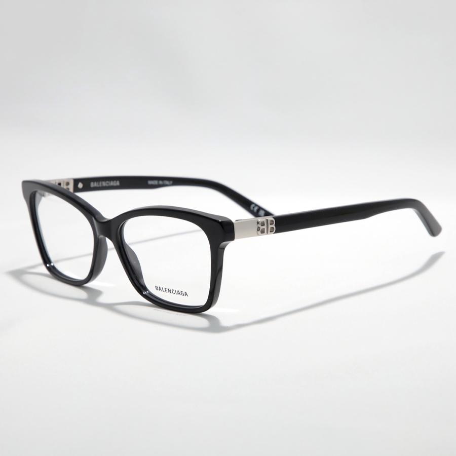 BALENCIAGA バレンシアガ メガネ BB0186O レディース ウェリントン型 セルフレーム フルリム 001/BLACK-BLACK-TRANSPARENT_9