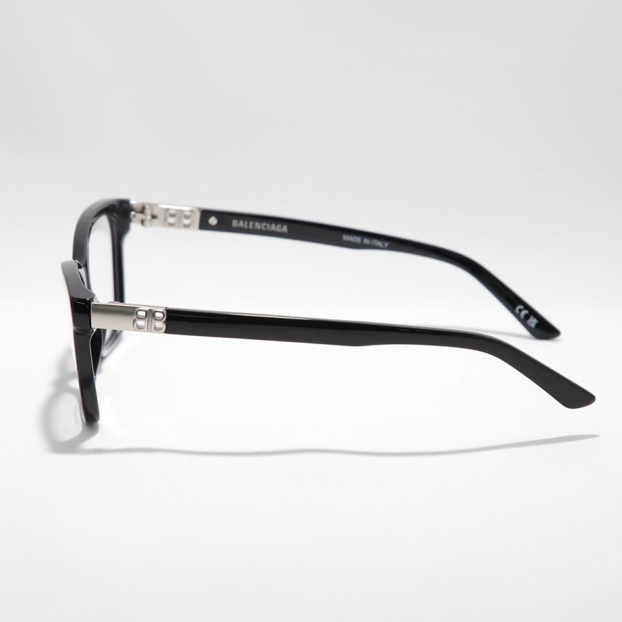 BALENCIAGA バレンシアガ メガネ BB0186O レディース ウェリントン型 セルフレーム フルリム 001/BLACK-BLACK-TRANSPARENT_10