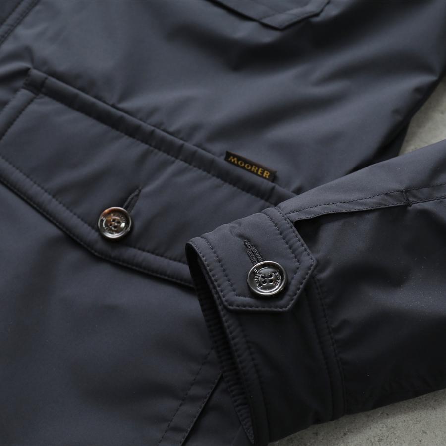 MOORER ムーレー ジャケット FERRI-STP フェッリ メンズ フィールドジャケット フード付き ジップアップ フーディ 軽量 防水 BLUの画像