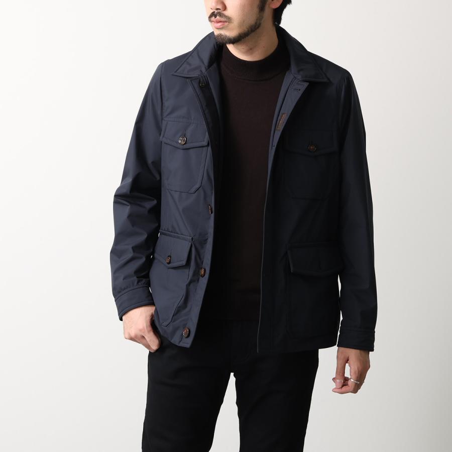MOORER ムーレー ジャケット FERRI-STP フェッリ メンズ フィールドジャケット フード付き ジップアップ フーディ 軽量 防水 BLUの画像