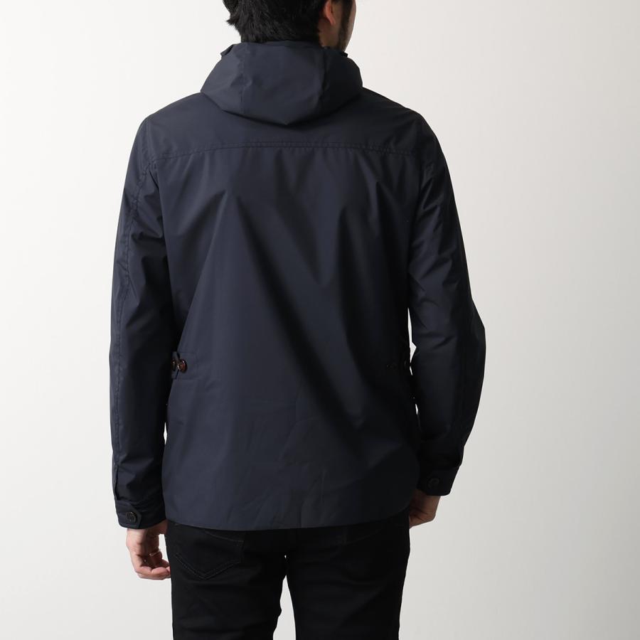 MOORER ムーレー ジャケット FERRI-STP フェッリ メンズ フィールドジャケット フード付き ジップアップ フーディ 軽量 防水 BLUの画像