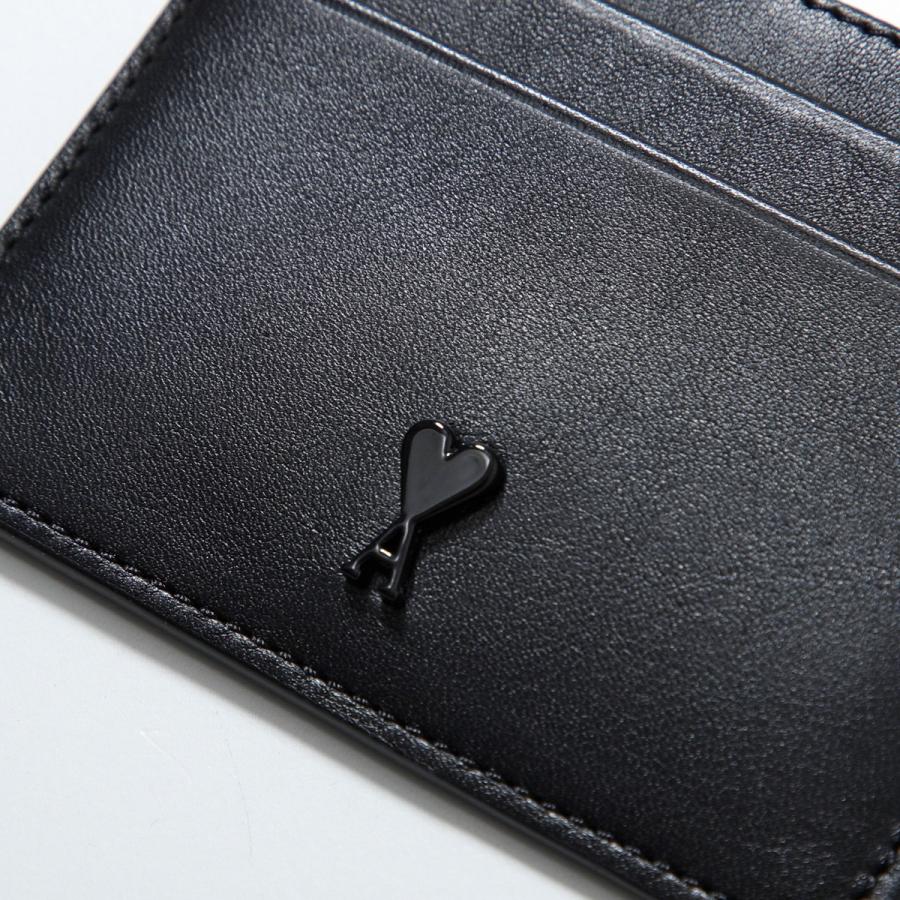 未使用級/アミパリス　二つ折り財布　コンパクト　ハートロゴ　ブラック　レザー 楽天市場】ami paris アミパリス 二つ折り財布 USL708.AL0139