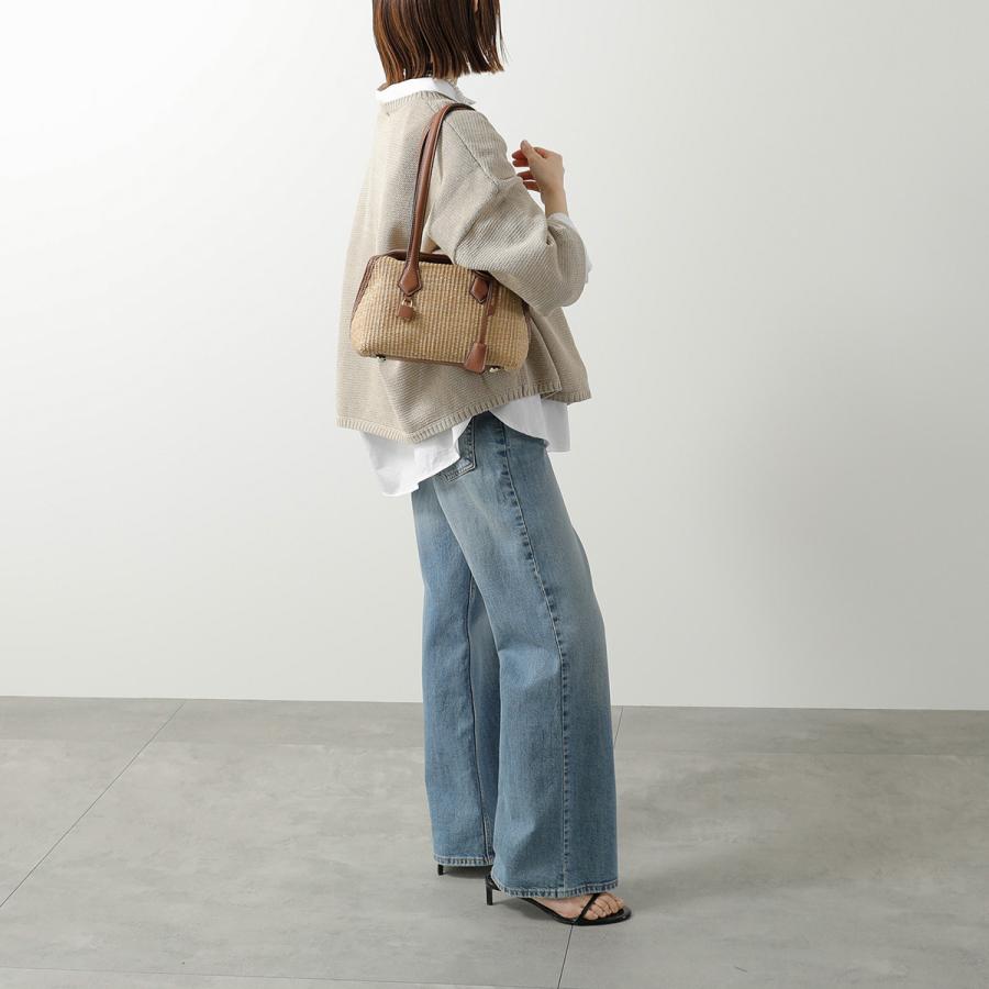 mica della valle ミカデラヴァッレ ハンドバッグ Mila piccola TAQ-0101CS レディース スモール レザー ラフィア調 鞄 NATURAL