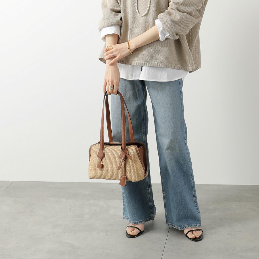 mica della valle ミカデラヴァッレ ハンドバッグ Mila piccola TAQ-0101CS レディース スモール レザー ラフィア調 鞄 NATURAL