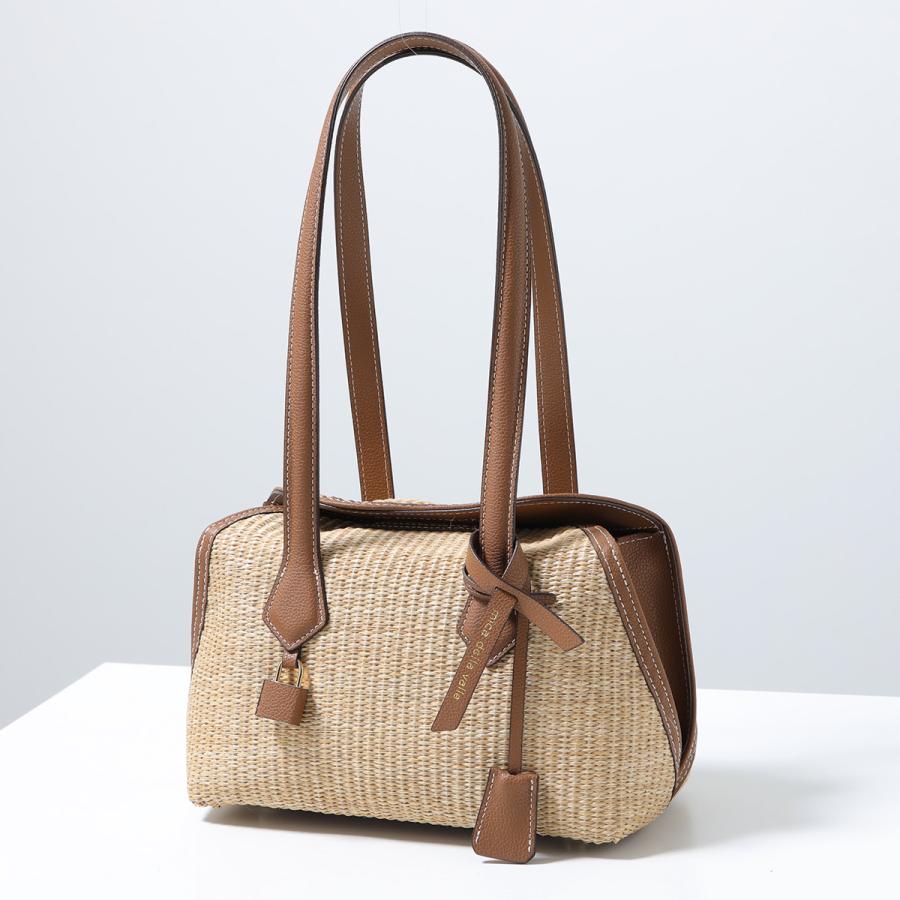 mica della valle ミカデラヴァッレ ハンドバッグ Mila piccola TAQ-0101CS レディース スモール レザー ラフィア調 鞄 NATURAL