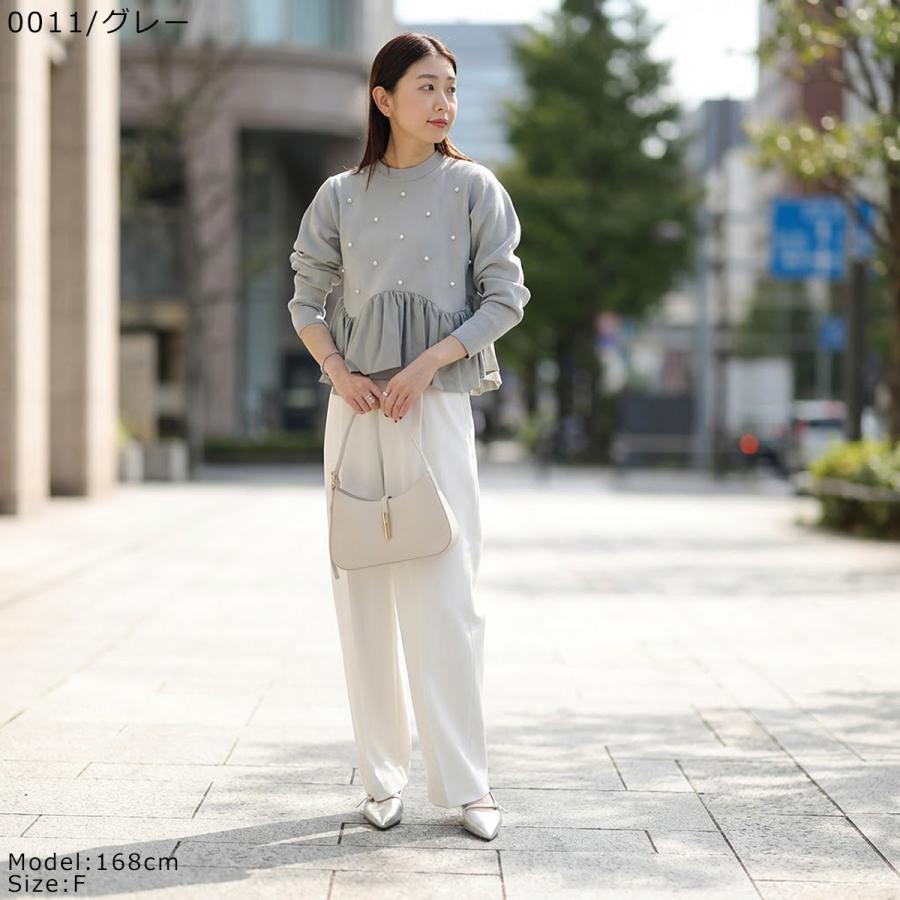 MONiLE モニーレ ニット 40253 レディース パール フリル バルーン