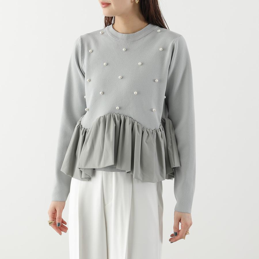 MONiLE モニーレ ニット 40253 レディース パール フリル バルーン