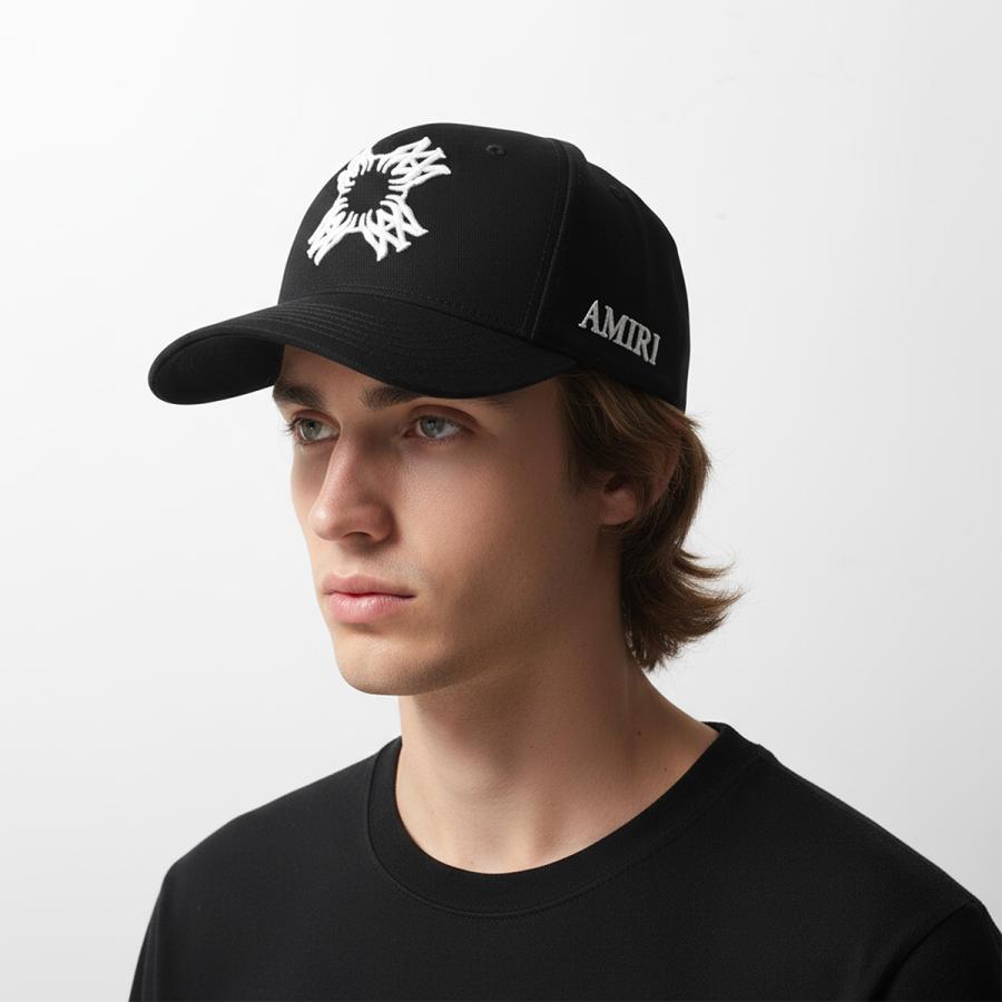 AMIRI Ma Quad キャップ（新品未使用品） Amiri MA Quad Logo-embroidered Canvas cap - Black - One Size Amiri