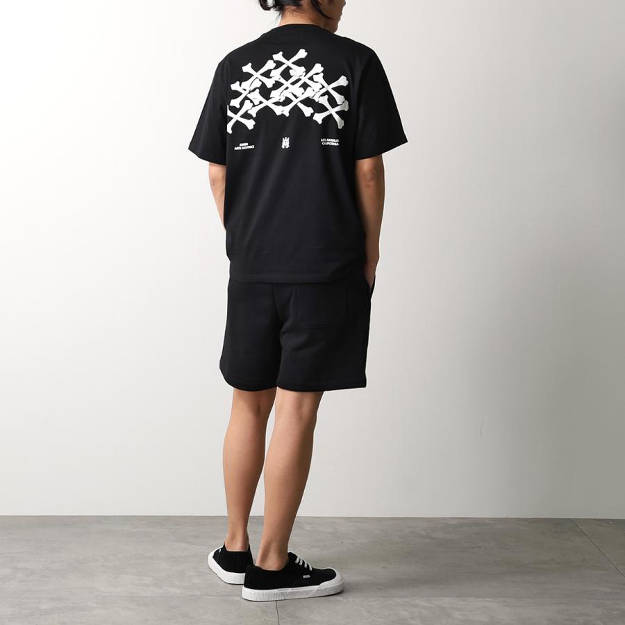 AMIRI アミリ Tシャツ BONES STACKED TEE ボーンズ スタックト AMJYTE1075 メンズ 半袖 カットソー ロゴT コットン クルーネック カラー2色の画像