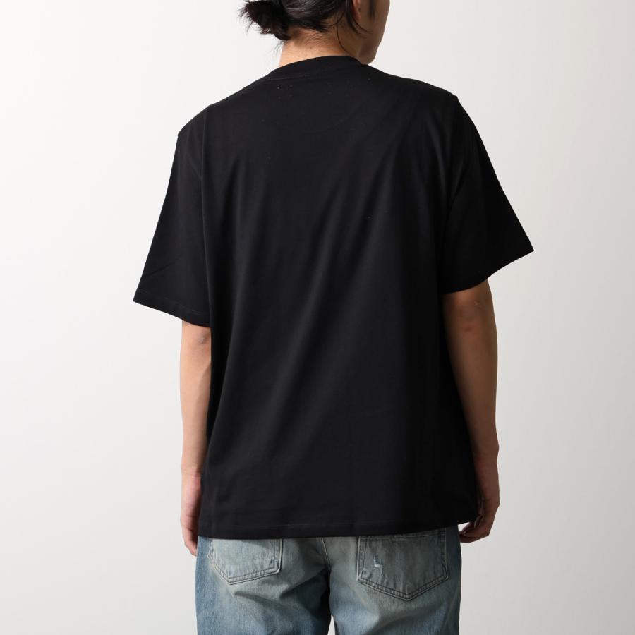 AMIRI アミリ Tシャツ STAGGRED LOGO TEE スタッガード AMJYTE1149 メンズ 半袖 カットソー ロゴT コットン クルーネック 001/Blackの画像