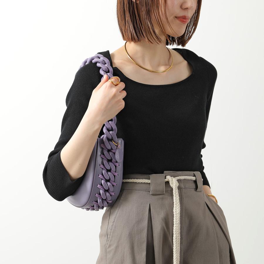 美品 ステラマッカートニー レザー ハンドバッグ パンチング ファスナ パープル Stella McCartney（ステラ・マッカートニー） ショルダーバッグ Frayme