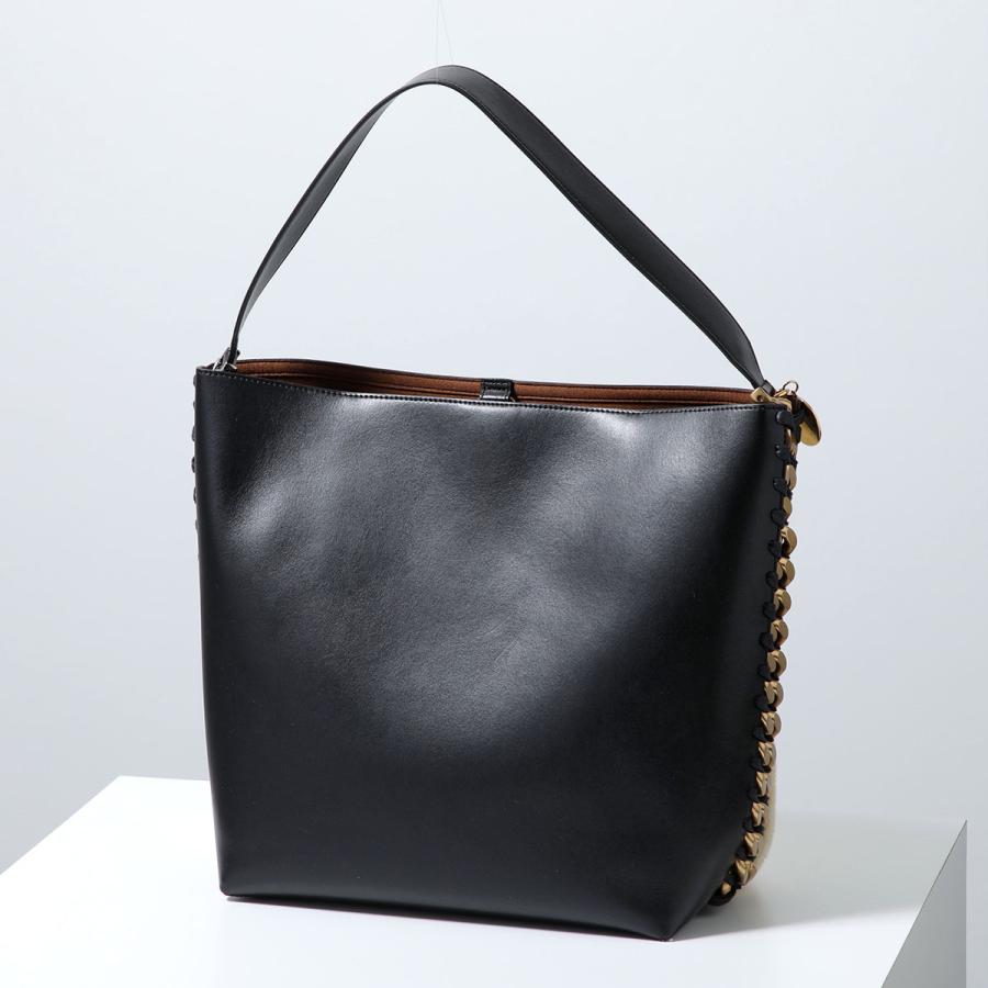 美品＆希少STELLA McCARTNEY フレイム ショルダーバッグBLACK Women ブラック フレイム スモール フラップ ショルダーバッグ