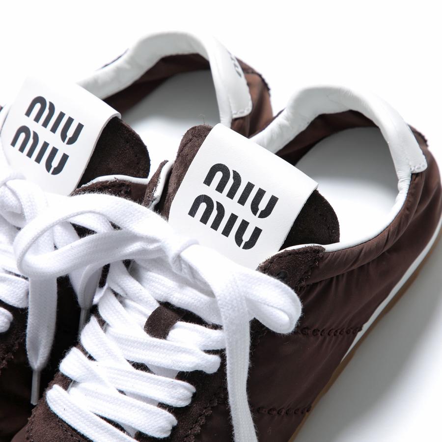 美品✨ ミュウミュウ ステッチ ハイカット キャンバス レディース スニーカー miu miu（ミュウミュウ） スニーカー 5E114E D7C レディース