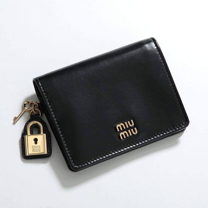 miu miu（ミュウミュウ） 二つ折り財布 5MV204 2IGA レディース レザー