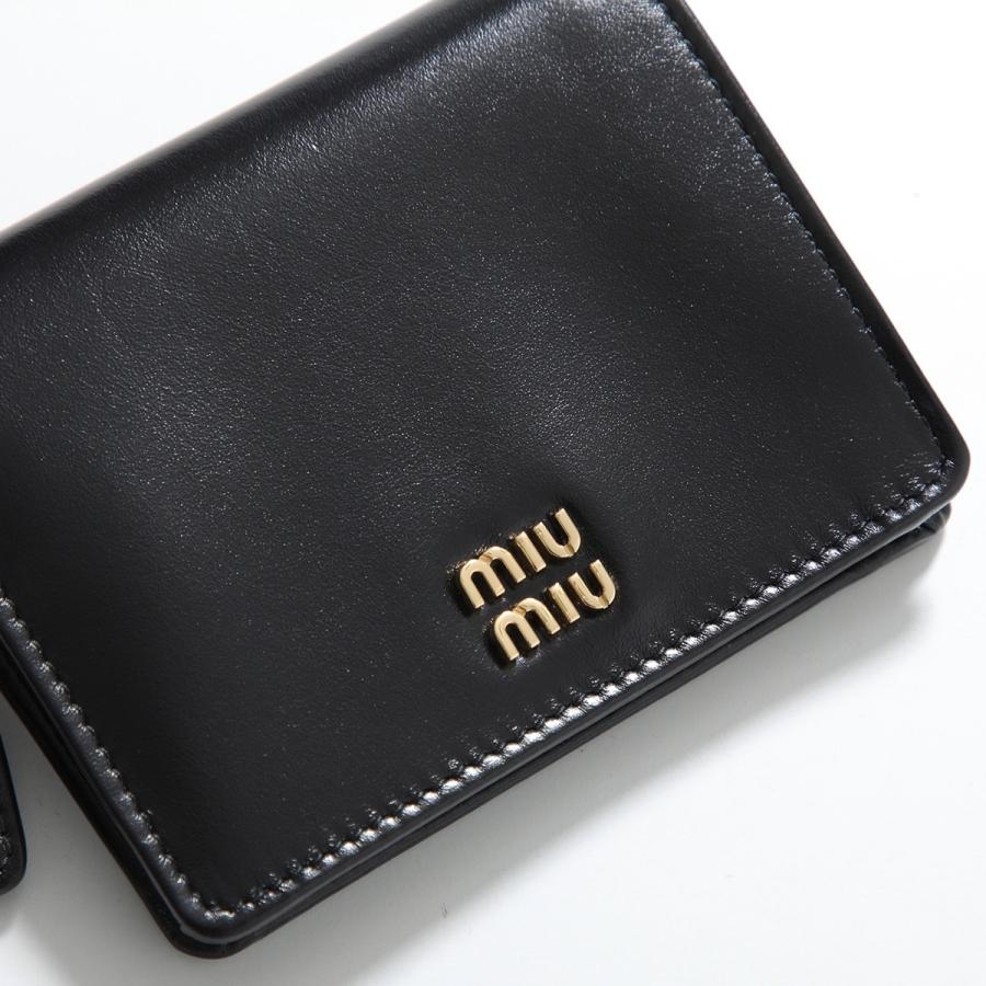 【新品】ミュウミュウ 5MV204 財布 二つ折り財布 MIU MIU 「リアルリザードレザー」 メタルロゴ コンパクトウォレット ミニ財布 アウトレット レディース miu miu（ミュウミュウ） 二つ折り財布 5MV204 2IGA レディース レザー