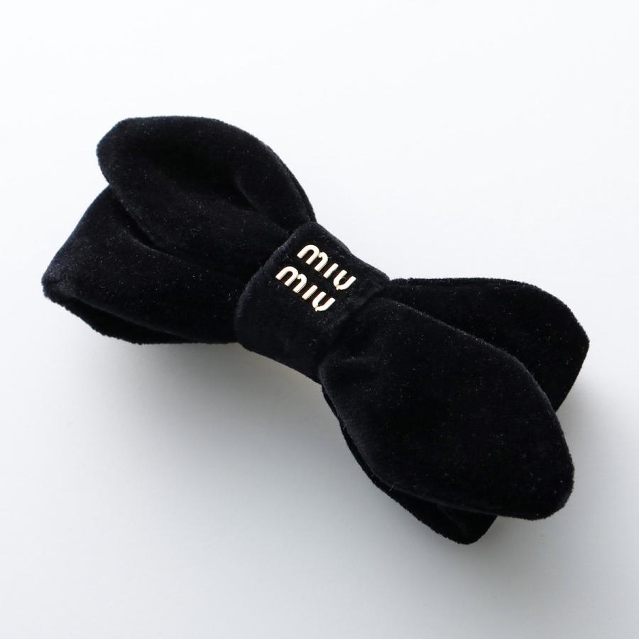 miu miu（ミュウミュウ） バレッタ 5IF282 068 レディース リボン ロゴ