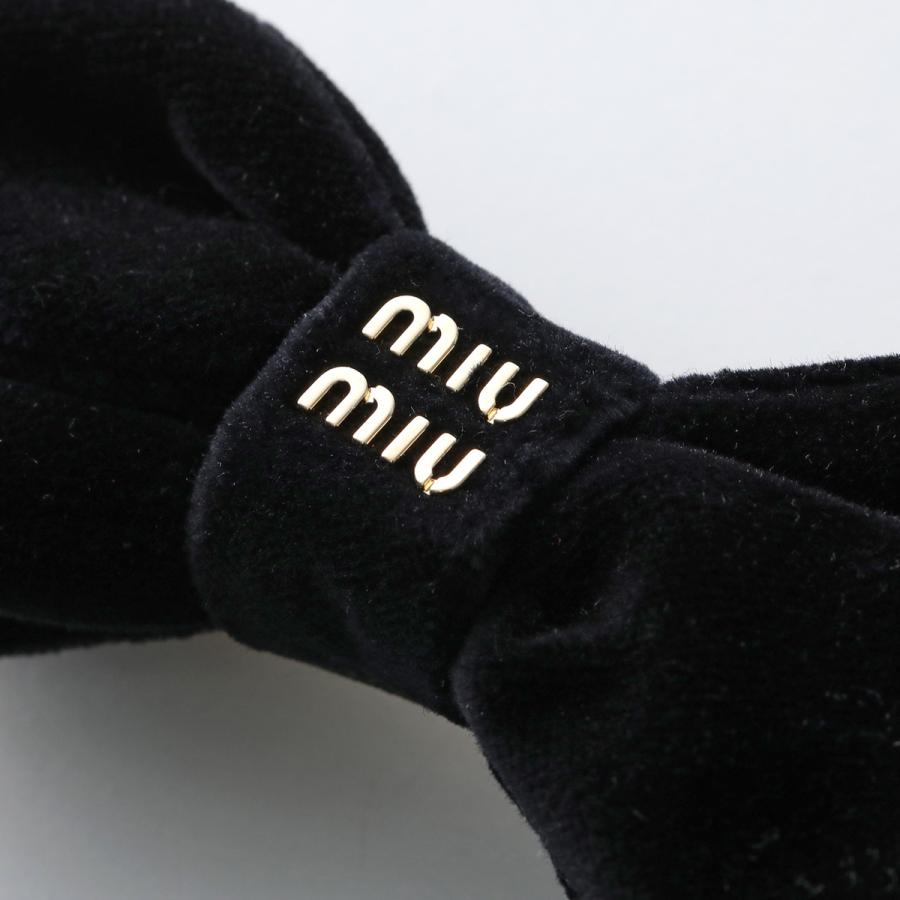 miu miu（ミュウミュウ） バレッタ 5IF282 068 レディース リボン ロゴ