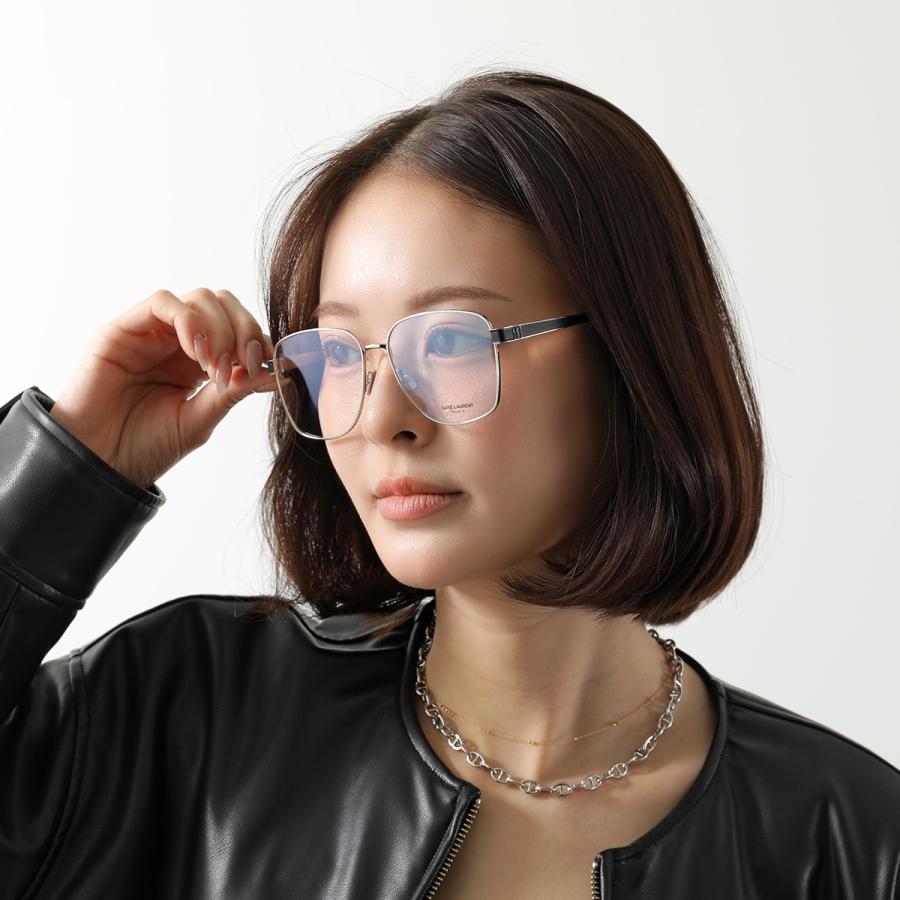 SAINT LAURENT サンローラン メガネ SL M134 レディース メンズ スクエア型 メタルフレーム 細フレーム フルリム クリングスタイプ アイウェア 002_3