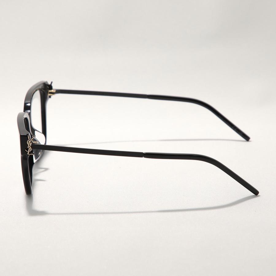 SAINT LAURENT サンローラン メガネ SL M48O_A/F レディース ウェリントン型 セルフレーム コンビネーション アジアンフィット メタルロゴ アイウェアの画像