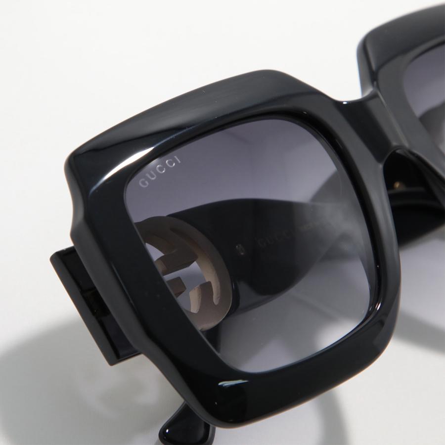【中古】グッチ GUCCI GG0141SN セルフレーム スクエア サングラス ブラック【サイズ53□20】【レディース】 中古・古着通販】GUCCI (グッチ) スクエア型 セルフレーム フルリム