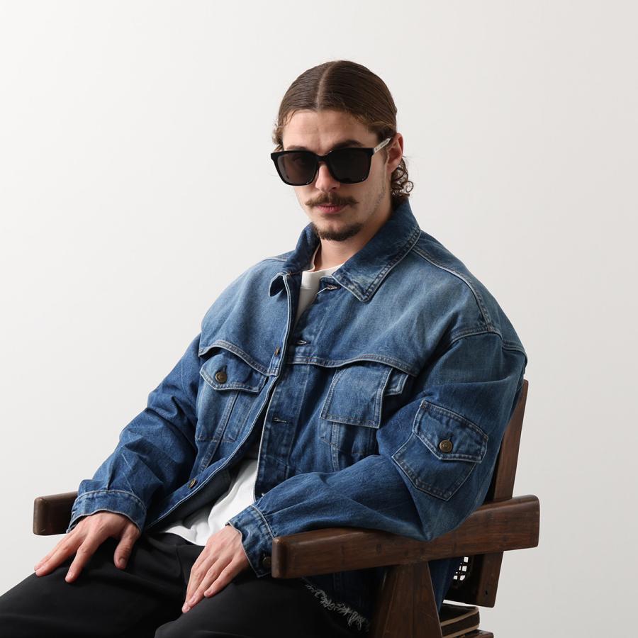 グッチ GG1121SA 001 サングラス アジアンフィット グレー ブラック GUCCI（グッチ） サングラス GG1121SA メンズ ウェリントン型 フルリム