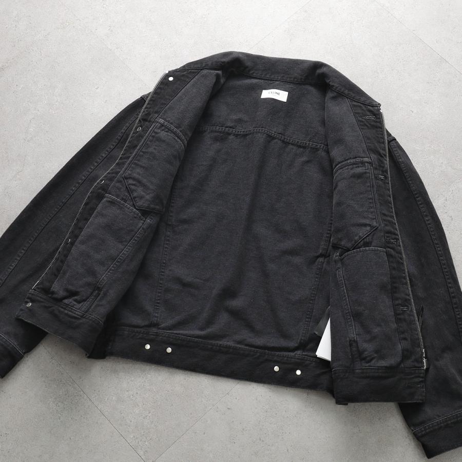 極美品 CELINE デニムトラッカージャケット ブラック S CELINE（セリーヌ） デニムジャケット RV14T932F.GDN6 メンズ