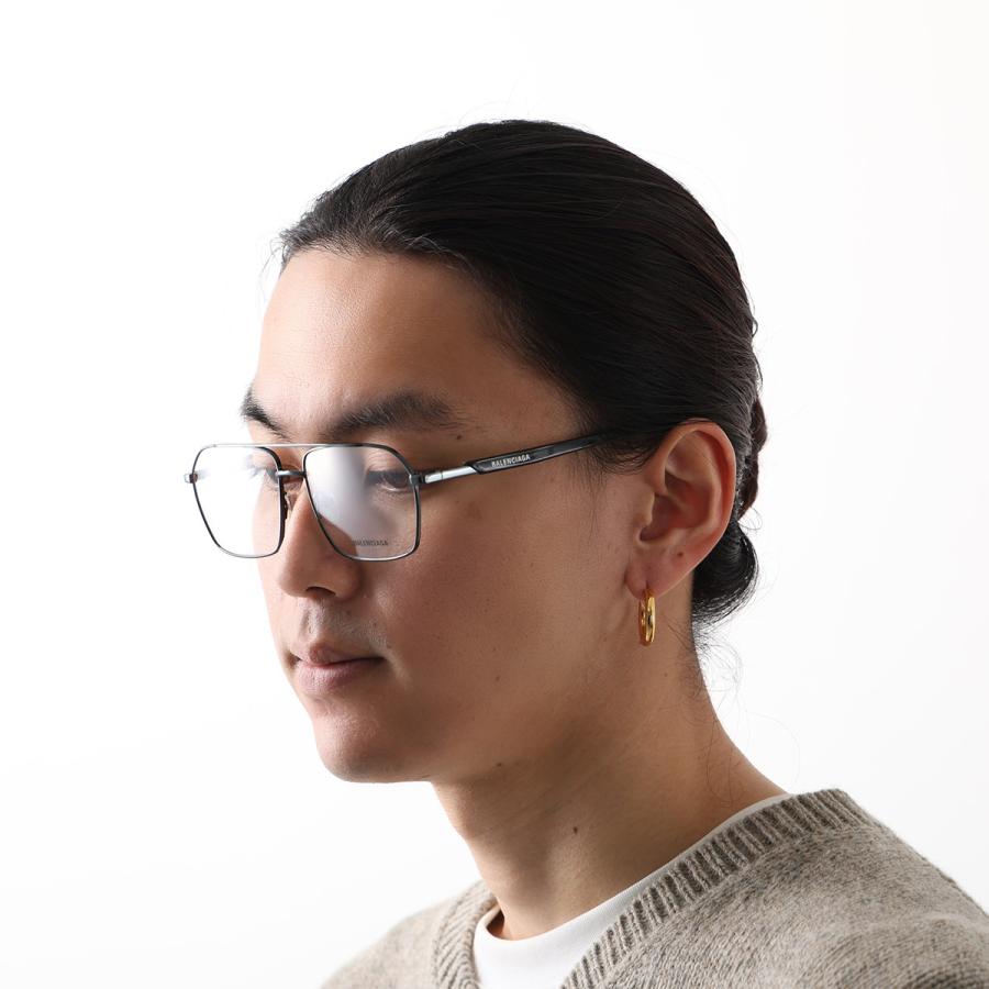 BALENCIAGA（バレンシアガ） メガネ BB0248O メンズ スクエア型 メタル