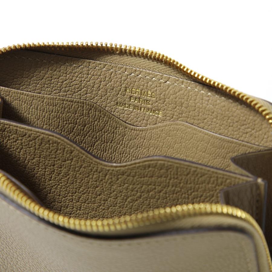 HERMES エルメス コインケース ジップアンゴー コンパクト Zipengo compact シェーヌダンクル Chaine dAncre H084208CC エバーカラー POUSSIERE/プシエールの画像