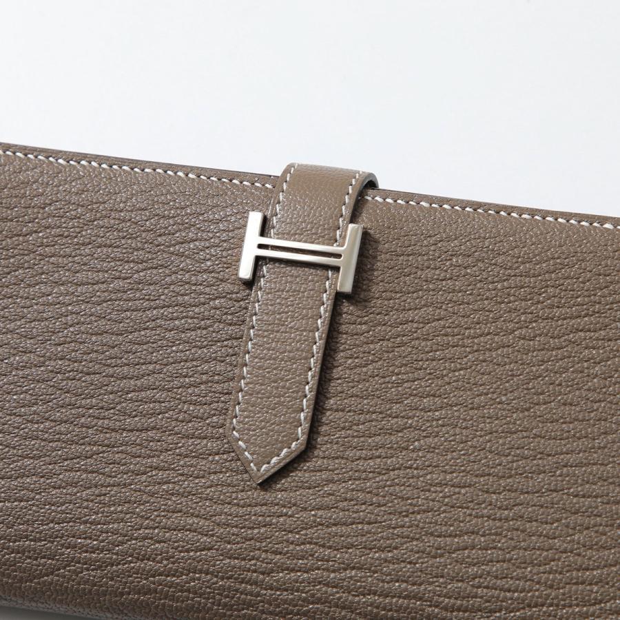 本物 エルメス HERMES ベアンスフレ シェーブル レザー 長財布 ロングウォレット □K刻 2007年 エトープ Bearn Soufflet 財布 ウォレット 中古 HERMES（エルメス） 二つ折り長財布 ベアン スフレ Bearn Souffle