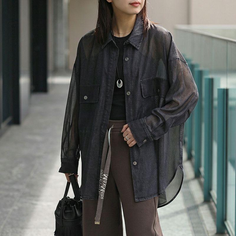 cyan tokyo ブラック 長袖シャツ Fサイズ　新品 激安 cyan tokyo ブラック 長袖シャツ Fサイズ 新品 トップス