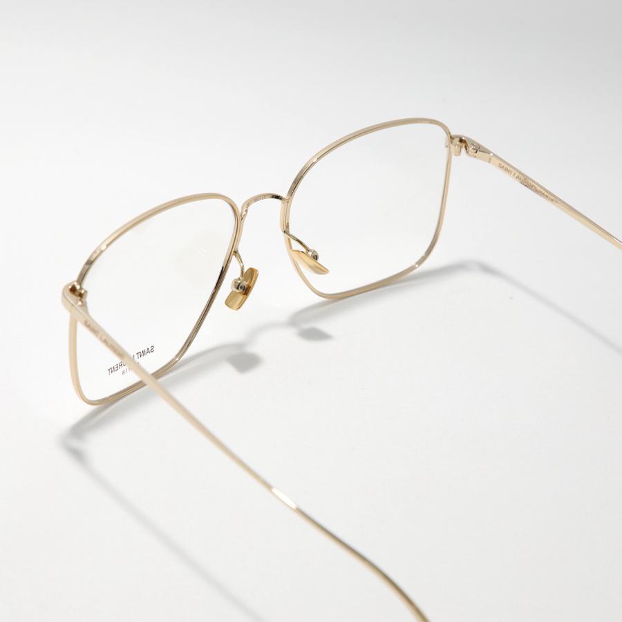 SAINT LAURENT サンローラン メガネ SL 491 レディース メンズ ウェリントン型 メタルフレーム クリングスタイプ 006/GOLD-GOLD-TRANSPARENT_11