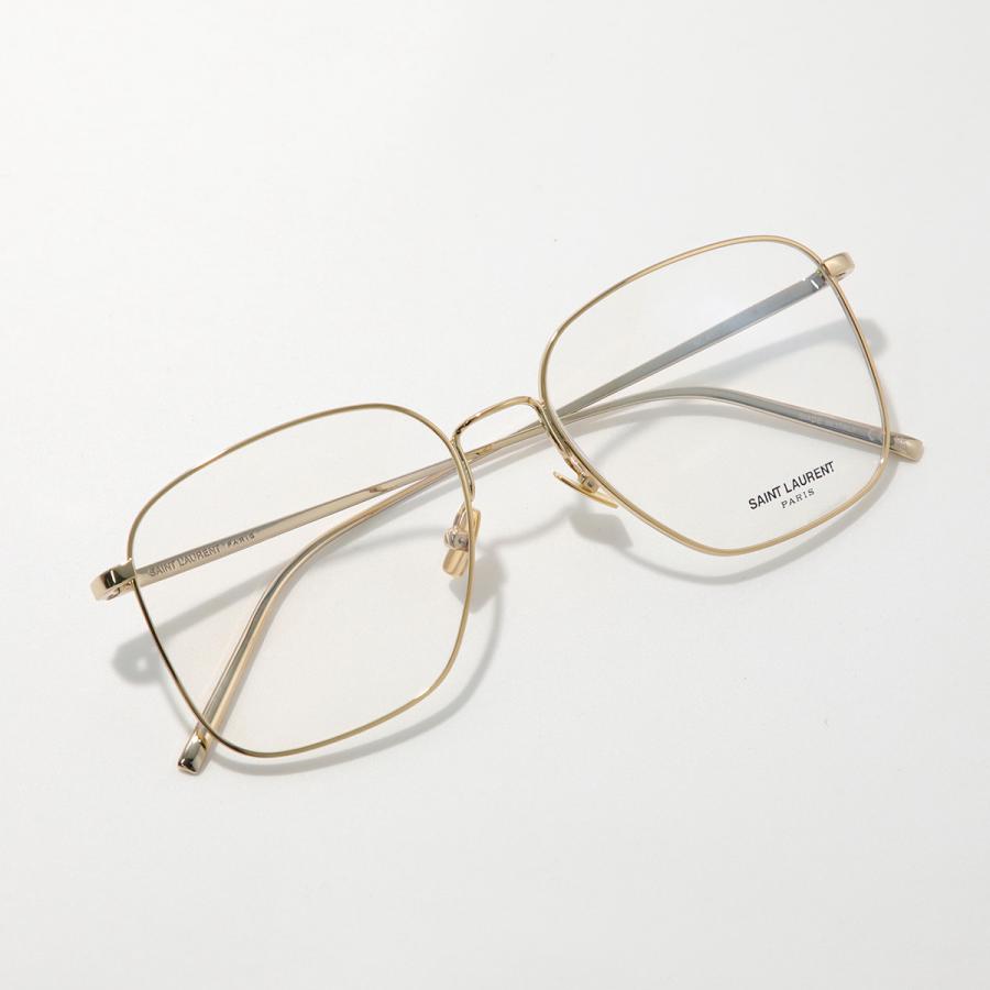 SAINT LAURENT サンローラン メガネ SL 491 レディース メンズ ウェリントン型 メタルフレーム クリングスタイプ 006/GOLD-GOLD-TRANSPARENT_8