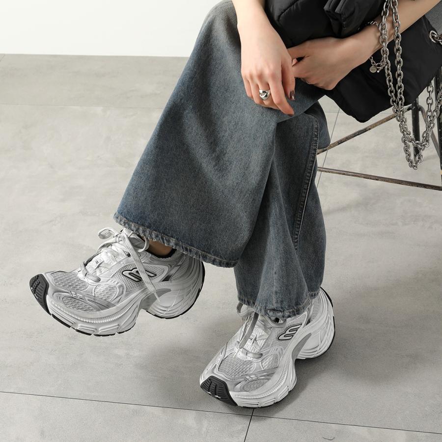 BALENCIAGA バレンシアガ スニーカー 10XL 792778 W2MV2 レディース ローカット ダメージ加工 厚底 6cm シューズ 靴 9110/WHITE-BLACK-GREYの画像