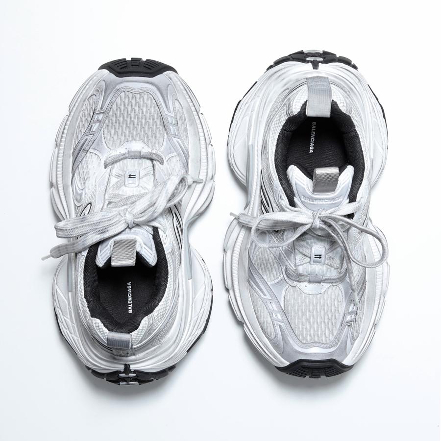 BALENCIAGA バレンシアガ スニーカー 10XL 792778 W2MV2 レディース ローカット ダメージ加工 厚底 6cm シューズ 靴 9110/WHITE-BLACK-GREYの画像