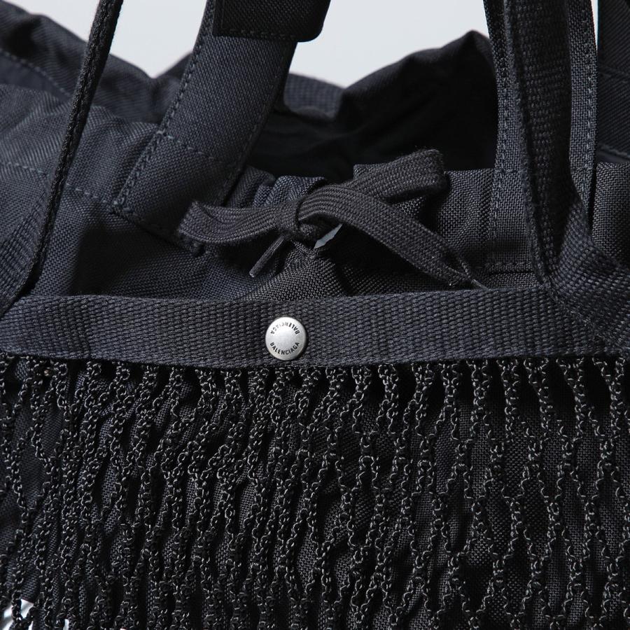 BALENCIAGA バレンシアガ トートバッグ 24/7 TOTE L 791793 2AA46 メンズ フィッシュネットレイヤー コットンキャンバス ポーチ付き 鞄 1069の画像