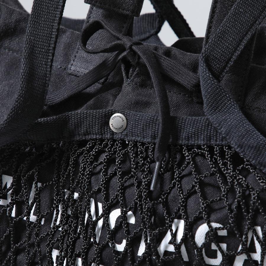 BALENCIAGA バレンシアガ トートバッグ 24/7 TOTE M 791809 2AA47 メンズ フィッシュネットレイヤー ポーチ付き 鞄 1069/WASHED-BLK-BLKの画像