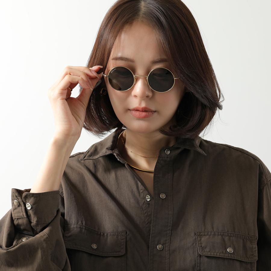 【美品】GUCCI ベージュ ラウンド型 サングラス GUCCI（グッチ） サングラス GG1649S メンズ レディース ラウンド型