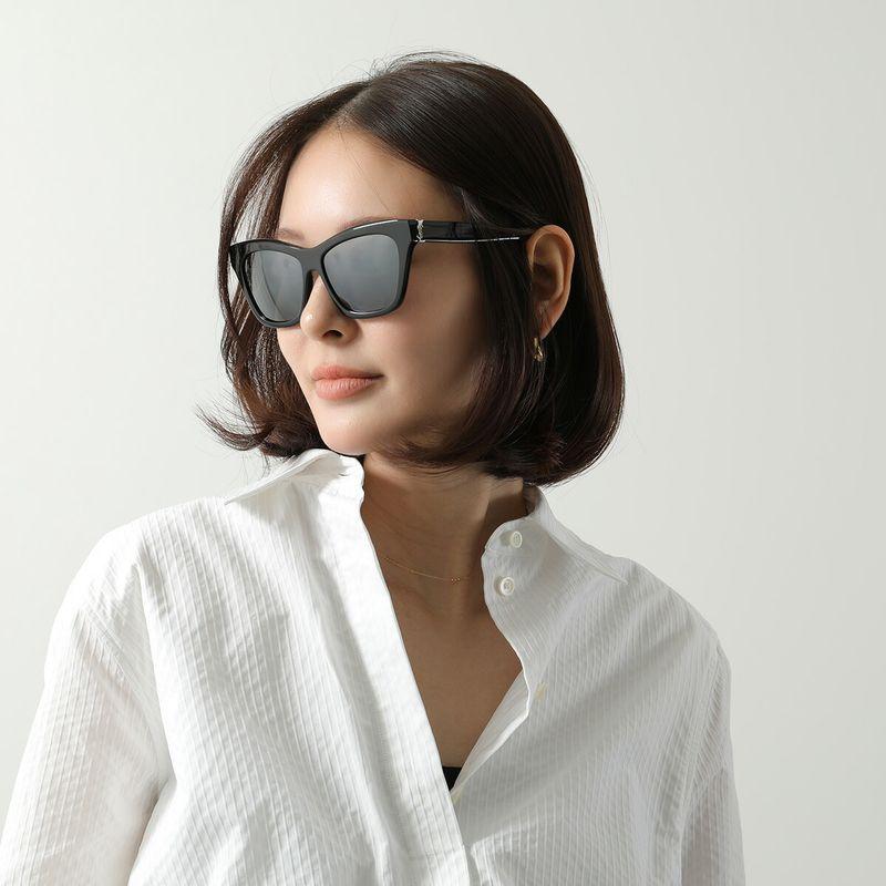 イブサンローラン　カサンドラ　サングラス　ヴィンテージ　サイドロゴ　ブラック系 SAINT LAURENT サンローラン サングラス SL M79 レディース キャット