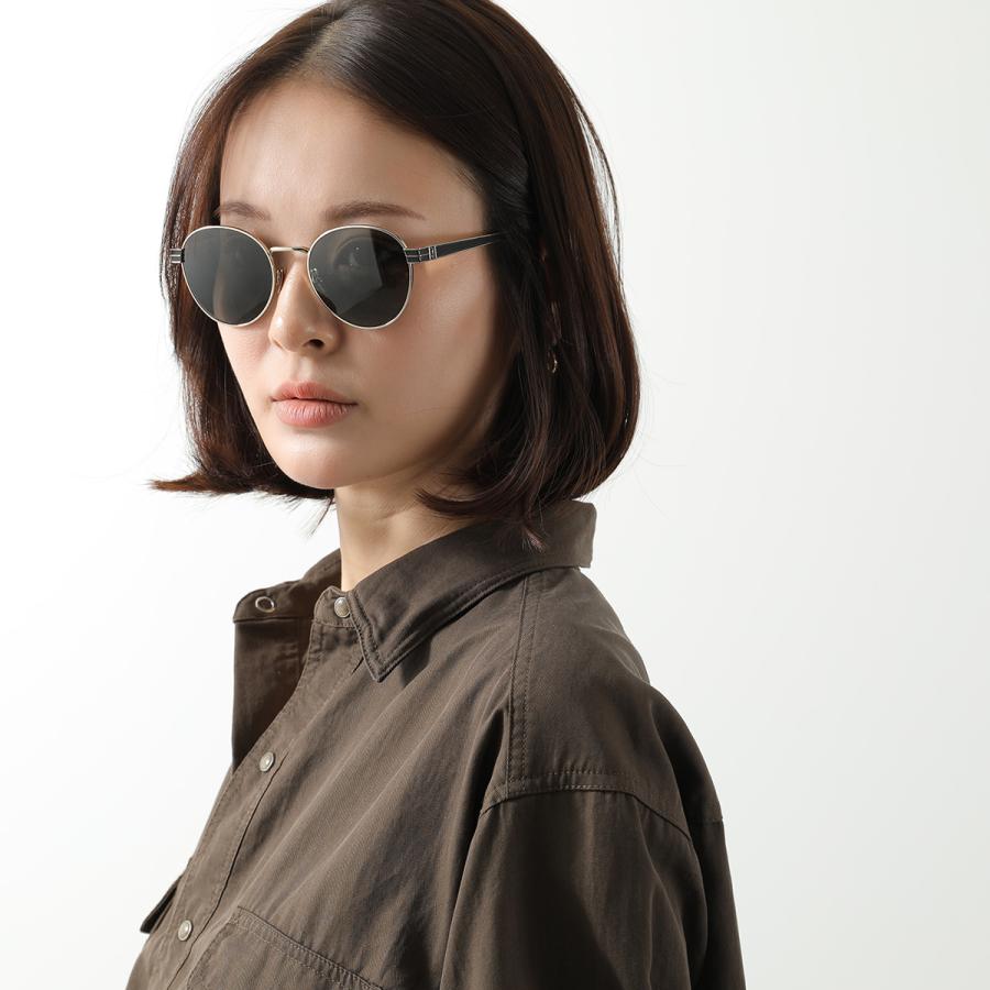 SAINT LAURENT サンローラン サングラス SL M62 レディース メンズ ボストン型 メタルフレーム 細フレーム メタルロゴ アイウェア 003/GOLD-GREYの画像